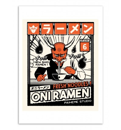 Art-Poster - Oni Ramen - Paiheme studio