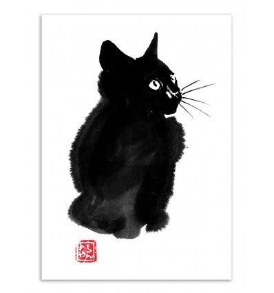 Art-Poster - Fluffy cat - Pechane Sumie