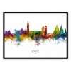 Art-Poster - Venice Italy Skyline (Colored Version) - Michael Tompsett